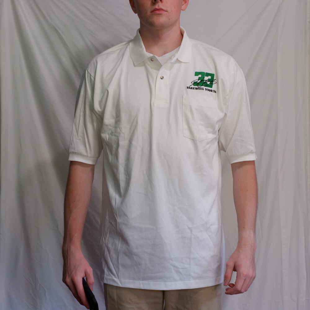 Vintage Harry Gant 1994 Farewell Tour Polo XL White Embroidered NASCAR Shirt